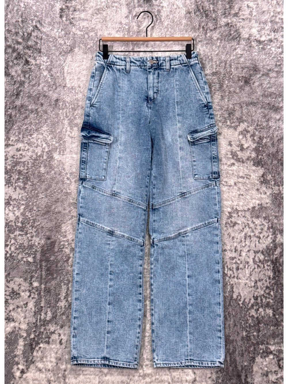 L'AGENCE Jeans 25 Womens Brooklyn High Rise Utility Wide Cargo Denim